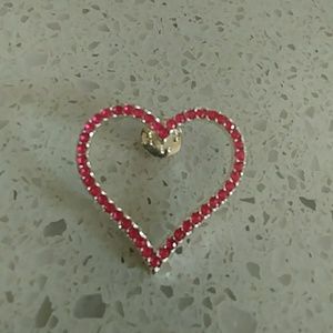 Rhinestone Heart Pin
